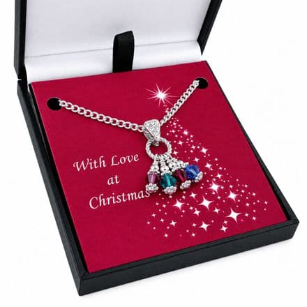 Family Birthstones Necklace for Christmas