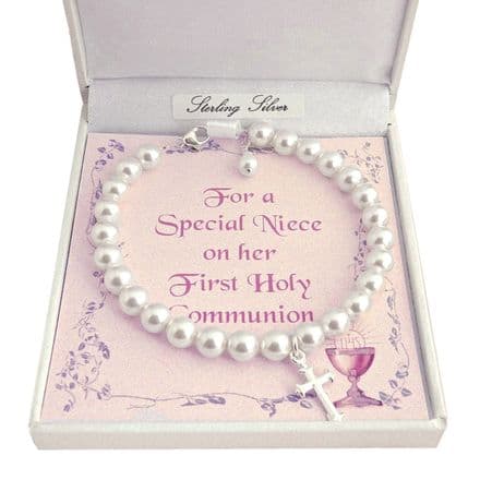 First Holy Communion Day Bracelet, Sterling Silver
