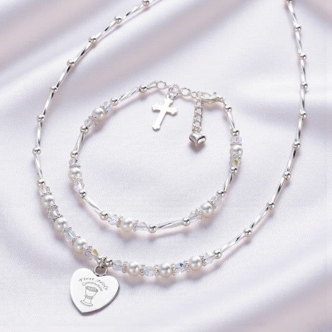 First Holy Communion Pearl & Crystal Jewellery Set | Jewels 4 Girls