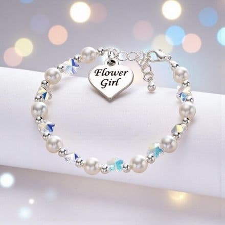 Flower Girl, Flower Crystals Bracelet