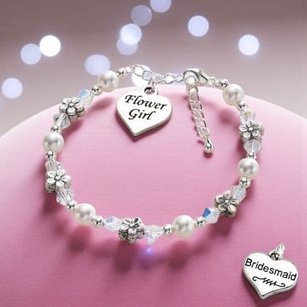 Flower Girl or Bridesmaid Bracelet in Many Colours.