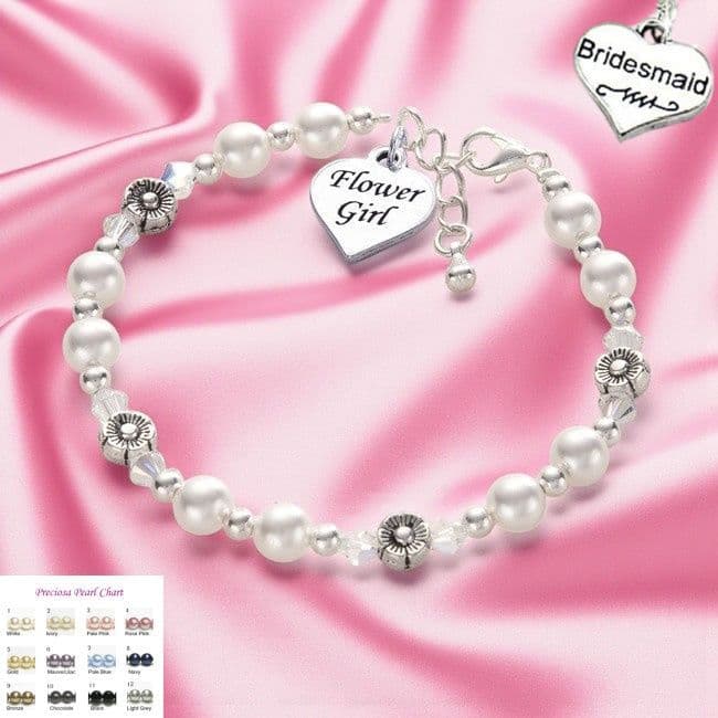 Flower Girl Pearl Bracelet Jewels Girls