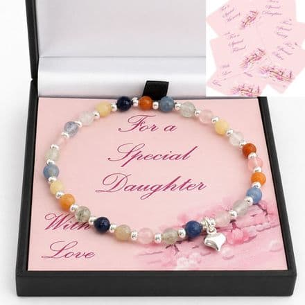 Gemstone Bracelet for Auntie, Niece, Nanny etc