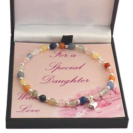 Gemstone Bracelet for Auntie, Niece, Nanny etc