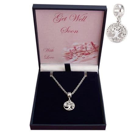 Get Well Soon Gift, Tree of Life Necklace in Get Well Gift Box