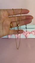 Gift for Secret Santa, Personalised Rose Gold Letter Necklace, Gift Boxed|Jewels 4 Girls