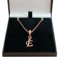 Gift for Secret Santa, Personalised Rose Gold Letter Necklace, Gift Boxed|Jewels 4 Girls
