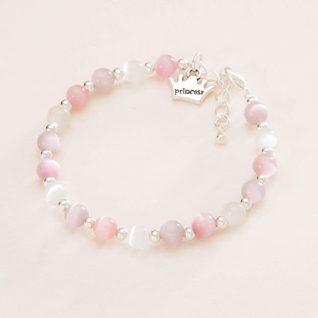 Girl's Cats Eye Bracelet - You choose charm & colours | Jewels 4 Girls