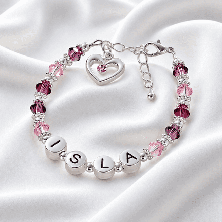 Girl's Name Bracelet with Preciosa Crystals