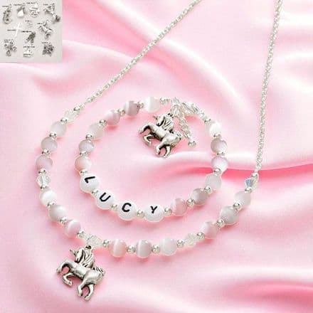 Girl's Personalised Jewellery Set - Many Charms