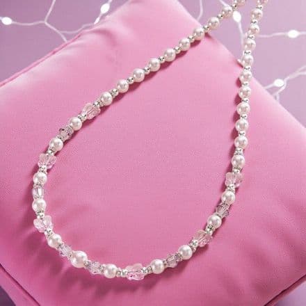 Girls Butterfly Kisses Necklace, Sterling Silver