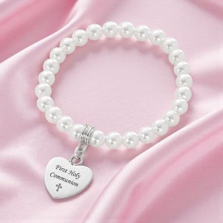Girls First Communion Bracelet with Card Choice