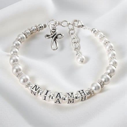 Girls Luxury Personalised Name Bracelet - Purity