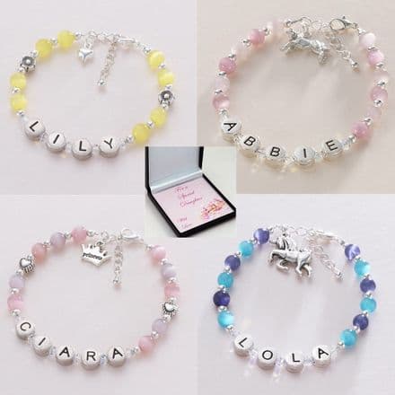 Girls Name Bracelets in Gift Box