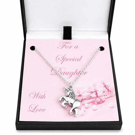 Girls Necklace with Unicorn, For Niece, Goddaughter etc