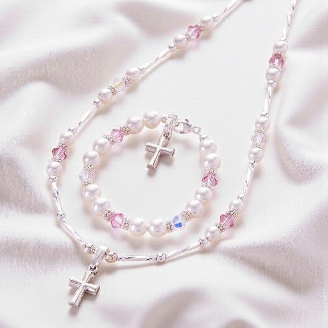 Girls or Ladies Crystal Daisies Set - Sterling Silver | Jewels 4 Girls