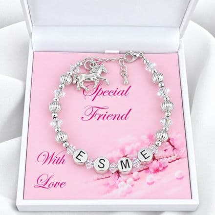 Girls Personalised Name Bracelet for Friend, Daughter etc