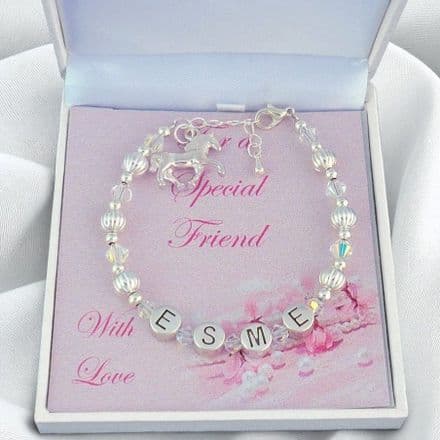 Girls Personalised Name Bracelet for Friend, Daughter etc