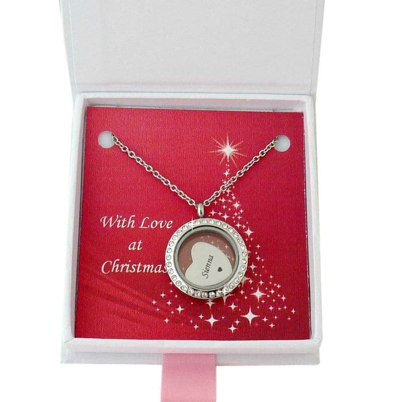 Glass Memory Locket with Engraving for Christmas | Jewels 4 Girls
