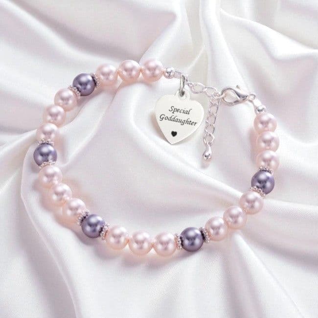 Goddaughter Bracelet with Personalised Engraving | JEwels 4 Girls