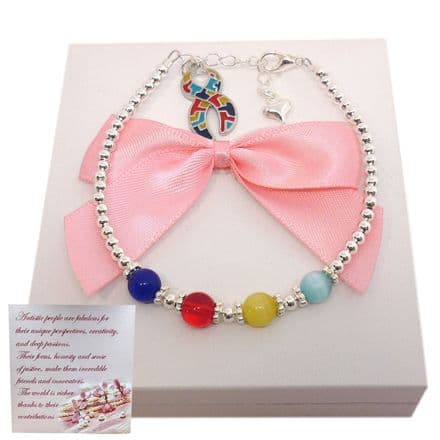Hand Crafted Autism Awareness Bracelet for Girls or Women