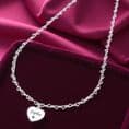 Heart Link Communion Necklace with Engraving | Jewels 4 Girls