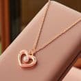 Heart Necklace in Rose Gold for Christmas | Jewels 4 Girls