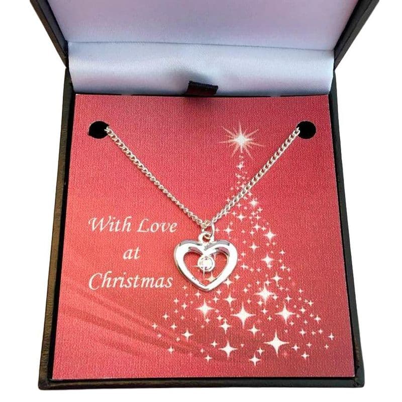 Heart Necklace in Silver for Christmas | Jewels 4 Girls