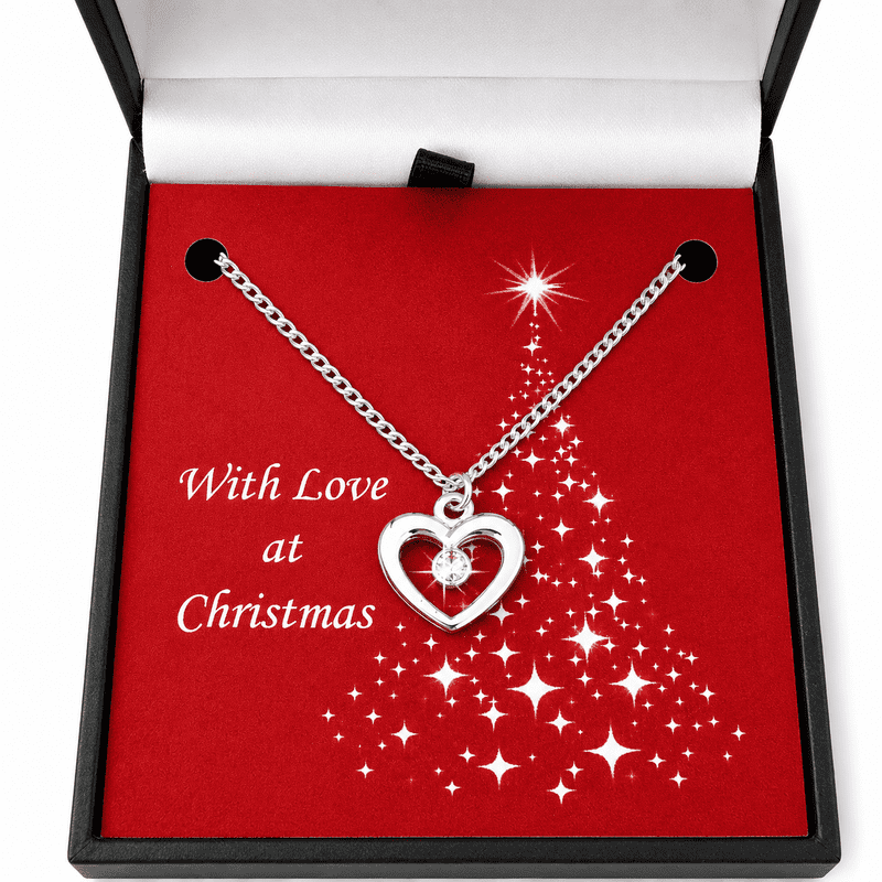 Heart Necklace in Silver for Christmas | Jewels 4 Girls