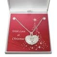 Heart Necklace with Personalised Engraving for Christmas | Jewels 4 Girls