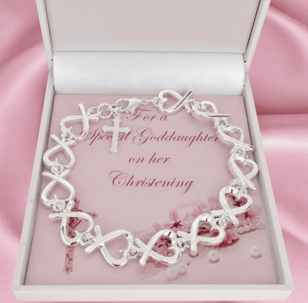 Hearts Christening Bracelet, Card Choice
