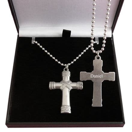 High Grade Stainless Steel, Large Cross Necklace, Personalised