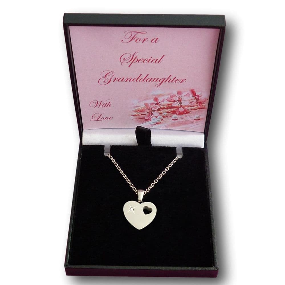High Quality Silver Steel Girl's Heart Necklace Jewels Girls