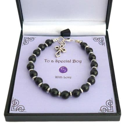 Holy Communion Bracelet in Gift Box for a Boy