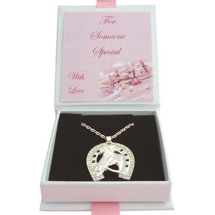 Horse Pendant, Horseshoe Necklace for Women and Girls, Gift