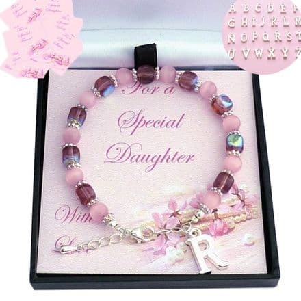 Initial Charm Bracelet for Girl, Daughter, Niece etc