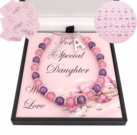 Initial Charm Bracelet for Girl, Daughter, Niece etc