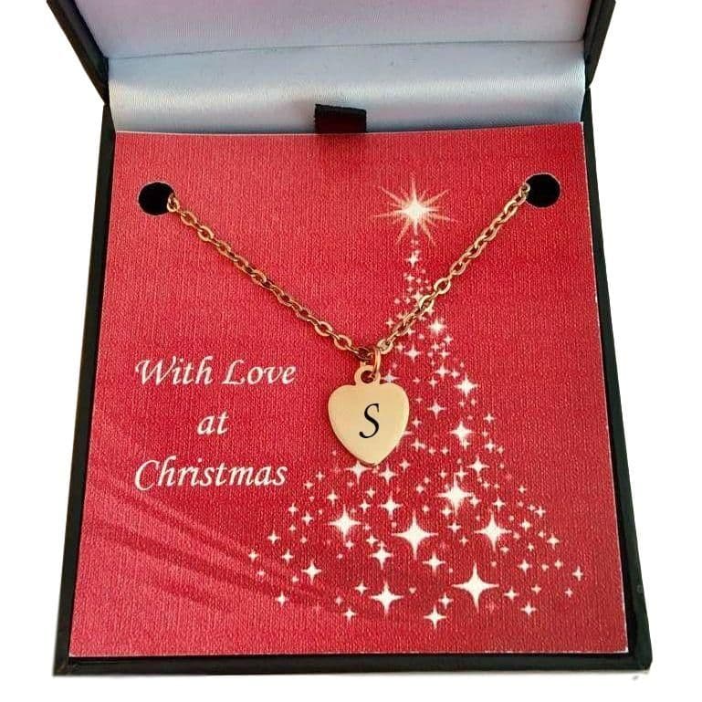 Initial Necklace in Rose Gold for Christmas | Jewels 4 Girls