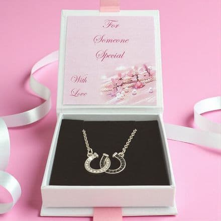 Interlinking Horsehoe Necklace for Women and Girls, Gift