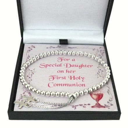 Lariat Bracelet for Girls First Holy Communion Day