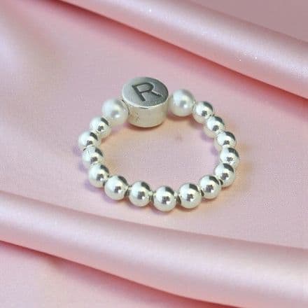 Letter Bead Single Ring