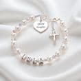 Luxury First Holy Communion Personalised Name Bracelet | Jewels 4 Girls