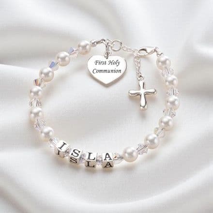 Luxury First Holy Communion Personalised Name Bracelet