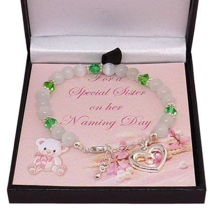 Naming Day Bracelet with Birthstones