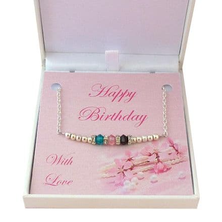 Necklace with Family Birthstones