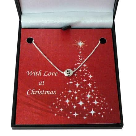 Oval Letter Bead Necklace for Christmas