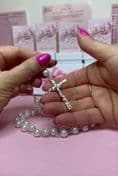 Pearl Rosary Beads in Gift Pouch, Various Colours | Jewels 4 Girls