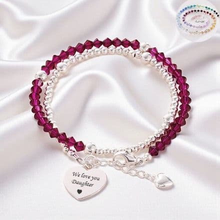Personalised Bracelet Birthstone Wrap