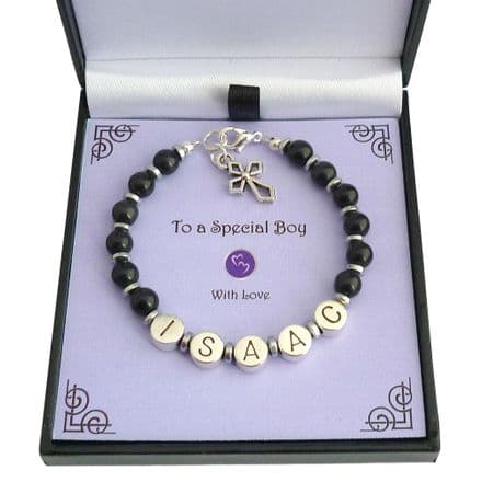 Personalised Bracelet in Gift Box for a Boy's Christening