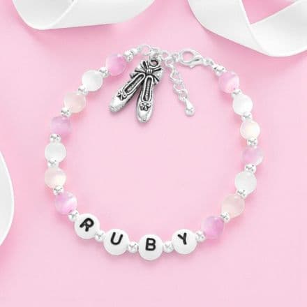 Personalised Bracelet with Ballet Charm